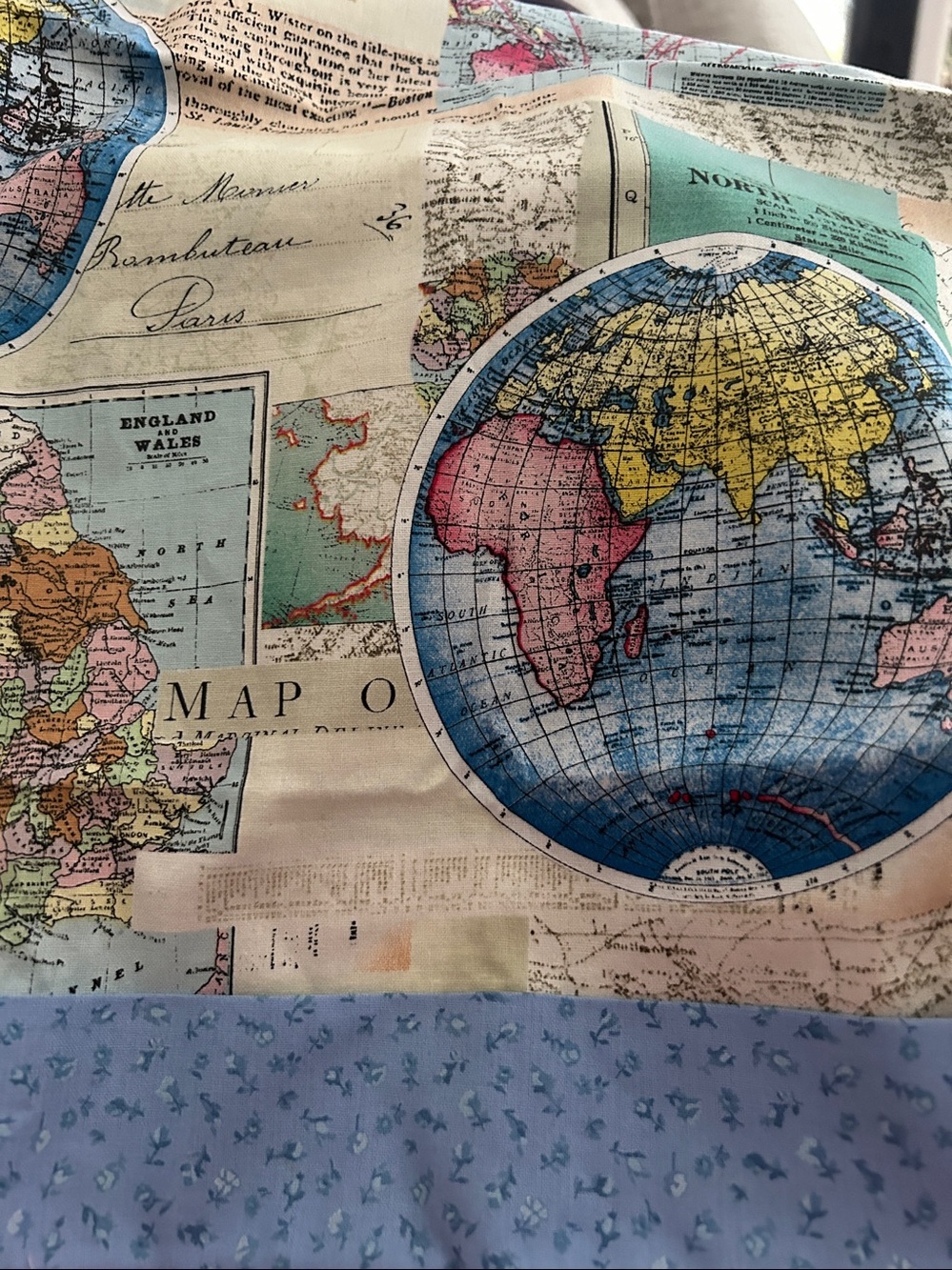 Map of the World or Globe Handmade Hand Pillowcase Pillow Case New